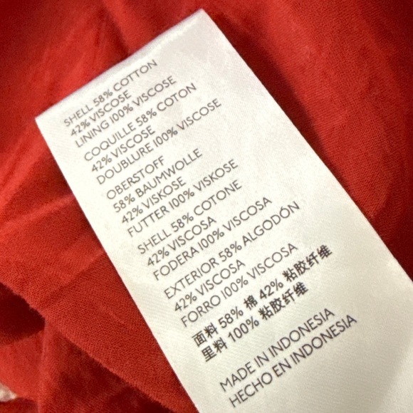 EUC by ANTHROPOLOGIE Felipa Crimson Ikat Cottagecore Boho Flounce Midi Dress M - Picture 4 of 13